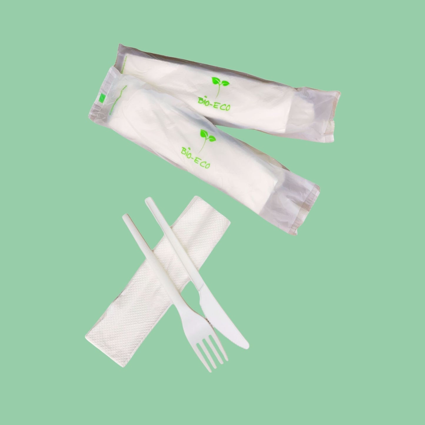 PACK BIS+SERVILLETA (tenedor/cuchillo/servilleta) EN C-PLA - BIOECO