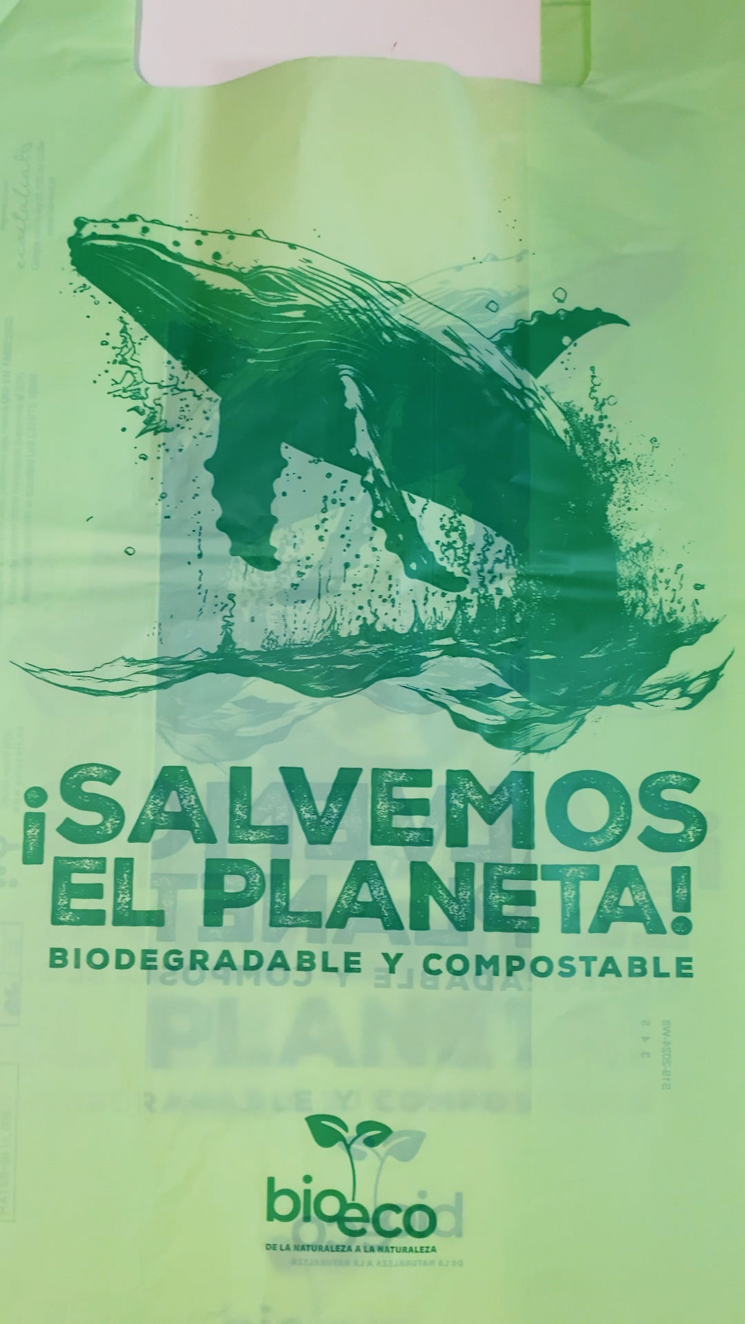 Bolsa camiseta BioEco 55x65 cm my25 - Biodegradable, Compostable, Certificada - Caja 300 unidades