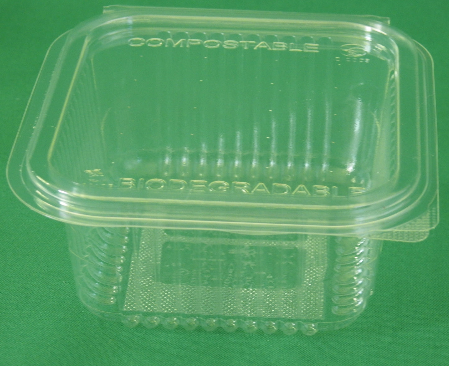 CONTENEDOR RECTANGULAR TRANSPARENTE + TAPA PLA cc 370 126x117 h56mm - BIOECO