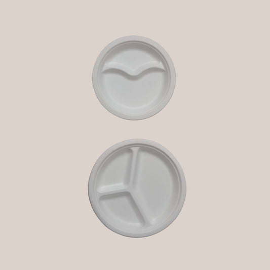 PLATO TRIS 3 SEPARACIONES dm 26cm PULPA DE CELULOSA - BIOECO
