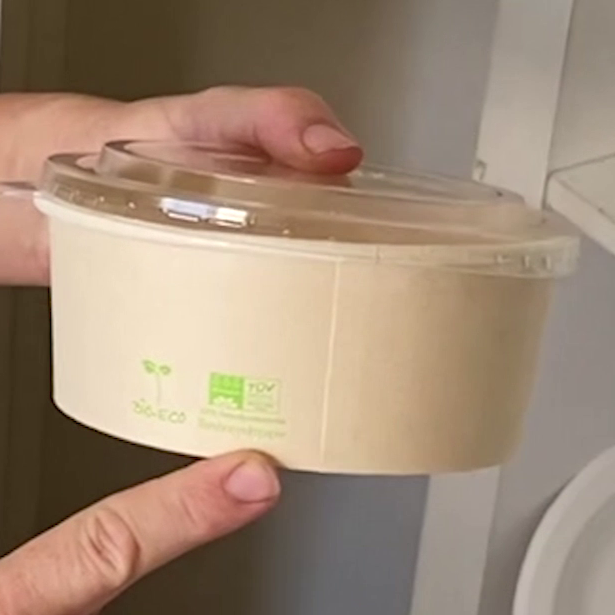 TAPA TRANSPARENTE EN PLA POTE ENSALADA 1200cc - BIOECO