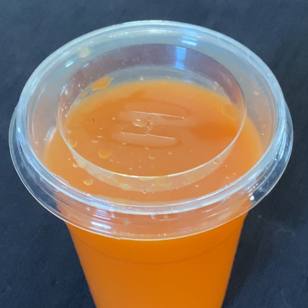 TAPA PLANA FORADA TRANSPARENTE EN PLA x cc400 Ø85 - BIOECO