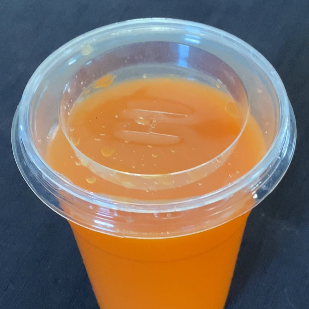 TAPA PLANA FORADA TRANSPARENTE EN PLA x cc500 Ø95 - BIOECO