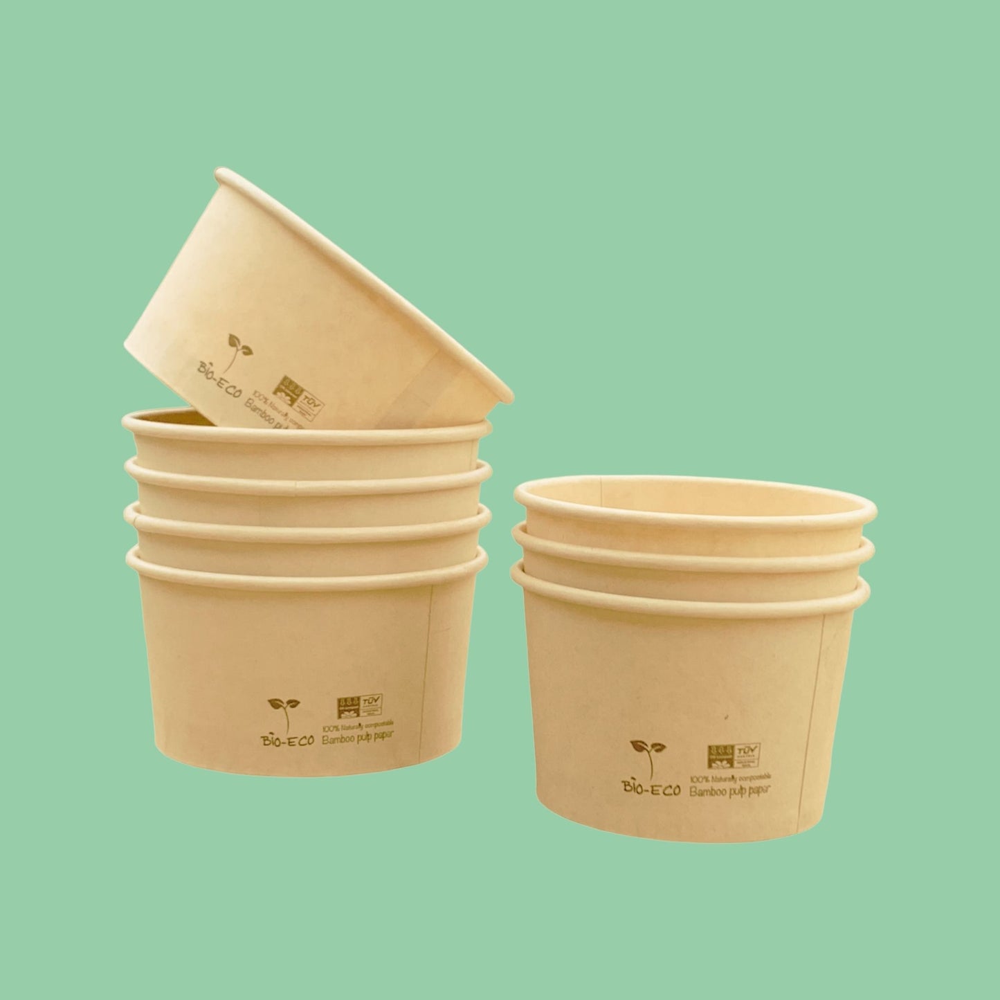 POTES HELADO BAMBÚ + PLA - DIFERENTES VOLUMENES - BIOECO