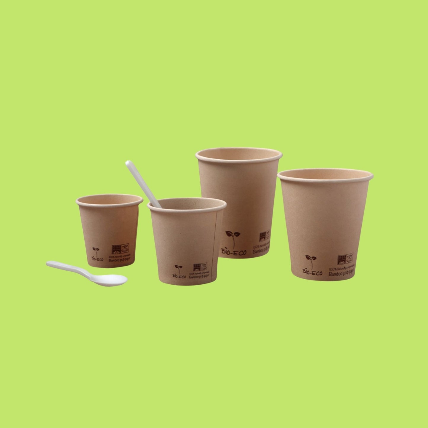 VASOS PAPEL BAMBU + PLA - DIFERENTES VOLUMENES - BIOECO