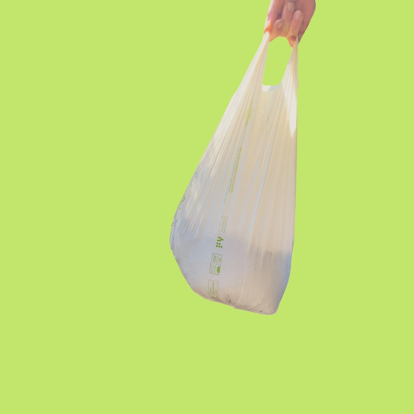 Bolsa camiseta BioEco 36x40 cm my14 - Biodegradable, Compostable, Certificada - Caja 500 unidades