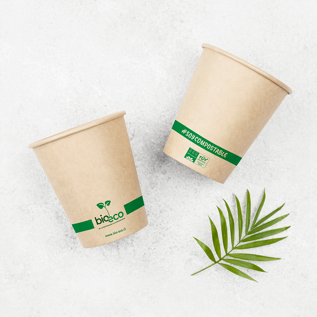 VASOS PAPEL BAMBU + PLA - DIFERENTES VOLUMENES - BIOECO